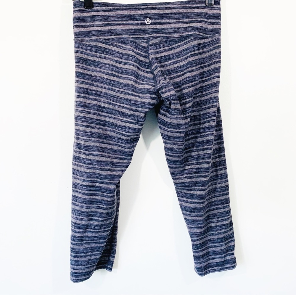 lululemon Wunder Under Gray Striped Crop - Picture 5 of 5